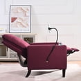 thumbnail image 4 of Aukfa Recliner Chair, Single Sofa Armchair with Cup & Phone Holder for Living Room Bedroom, Red, 4 of 10