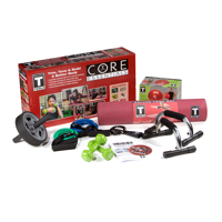 Body Solid Core Essentials Fitness Kit with Resistance Bands, Dumbbells, Stability Balls, Jump Rope, Exercise Mat, Ab Wheel