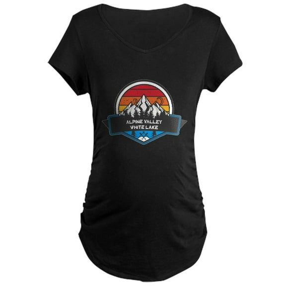 CafePress - Alpine Valley White Lake Michigan Maternity T Shirt - Maternity Dark T-Shirt