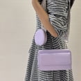 thumbnail image 3 of Small Solid Color Shoulder Bag for Women Zipper Crossbody Bags PU Leather Satchel with Detachable Coin Pouch for Daily Use Commuting Shopping, 3 of 8
