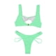 thumbnail image 5 of Gibobby Trajes de Natación para Mujer Mujeres Bandeau Bandage Bikini Set Push Up Traje de baño brasileño Ropa de playa Traje de baño Tow Piece Traje de b(Verde de menta,XL), 5 of 5