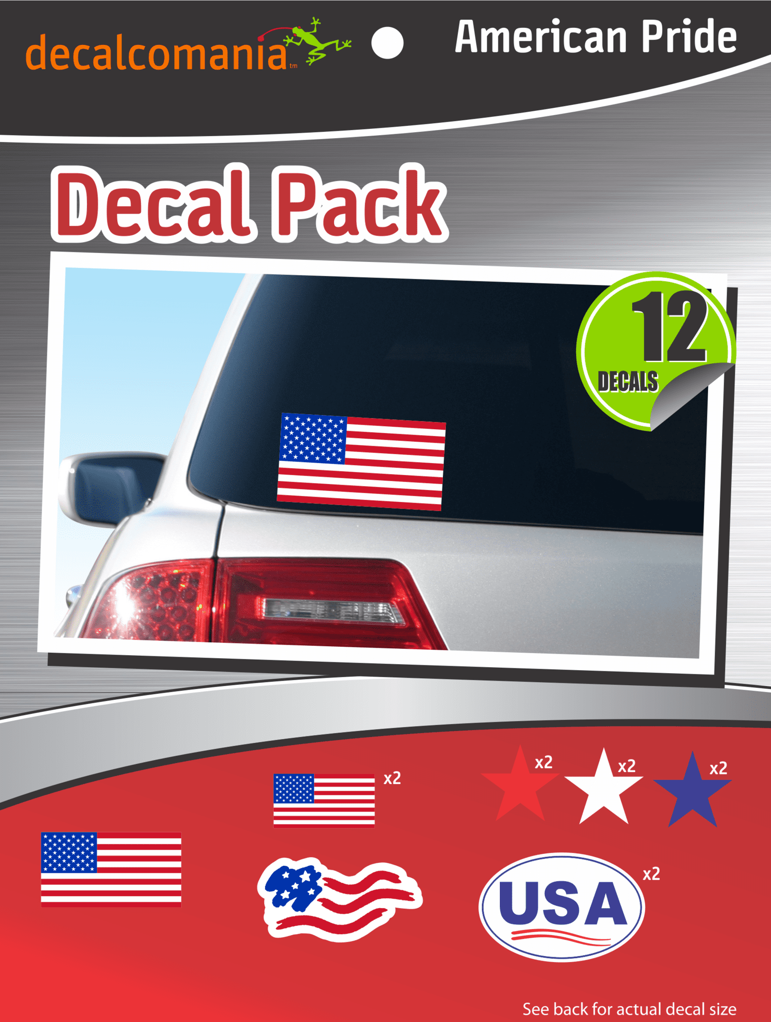 American Pride Stickers Car Decals Value Kit - Walmart.com - Walmart.com
