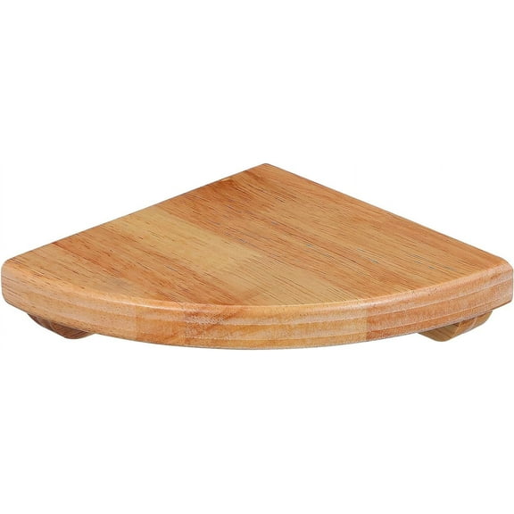 ABCISI Corner Shelf Wall Mounted, 6Inch Wooden Corner Shelf Floating Wall Storage Shelf Round End Display Shelf for Bedroom, Living Room, Kitchen, Hotel