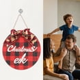 thumbnail image 3 of Christmas Door Hanging Sign  Fine Texture Reusable Christmas Welcome Door Sign Red Black Check Pattern Pollution Free  For Front Porch Decor, 3 of 8