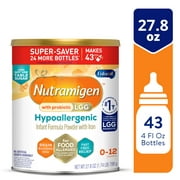 Nutramigen Hypoallergenic Baby Formula,Lactose Free,Colic Relief from Cow's Milk AllergyStars in 24 Hours, Brain Building Omega-3 DHA,Probiotic LGGfor Immune Support, 27.8 Oz