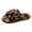Coffee, variant on Women's House Slippers Open Toe Cross Band Fuzzy Fluffy Cozy Soft Plush Indoor Outdoor Bedroom Shoes