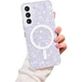 thumbnail image 5 of Magnetic for Samsung Galaxy S23 Ultra Case,Clear Luxury Sparkle Pearly Samsung S23 Ultra Phone Case for Girl Woman,Soft Frame Hard PC Glitter Sparkly Bling Protective S23 Ultra Case,Colorful, 5 of 9