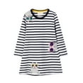 thumbnail image 3 of HILEELANG little Girls Long sleeved Dresses Christmas Casual Winter Cotton Casual Cute Party Cartoon Animal Cat Pattern Dress 7Y, 3 of 6