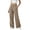 Khaki, variant on Womens Pants for Women Casual Straight Cigarette - Raw Hem Office Dark Gray S