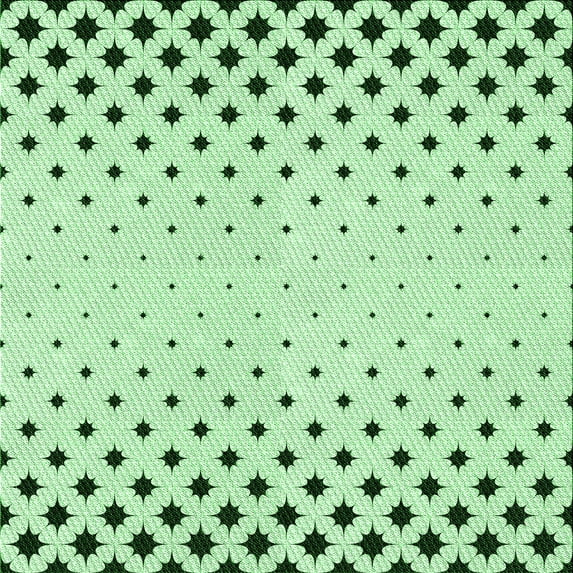 Ahgly Company Indoor Square Patterned Mint Green Area Rugs, 6' Square
