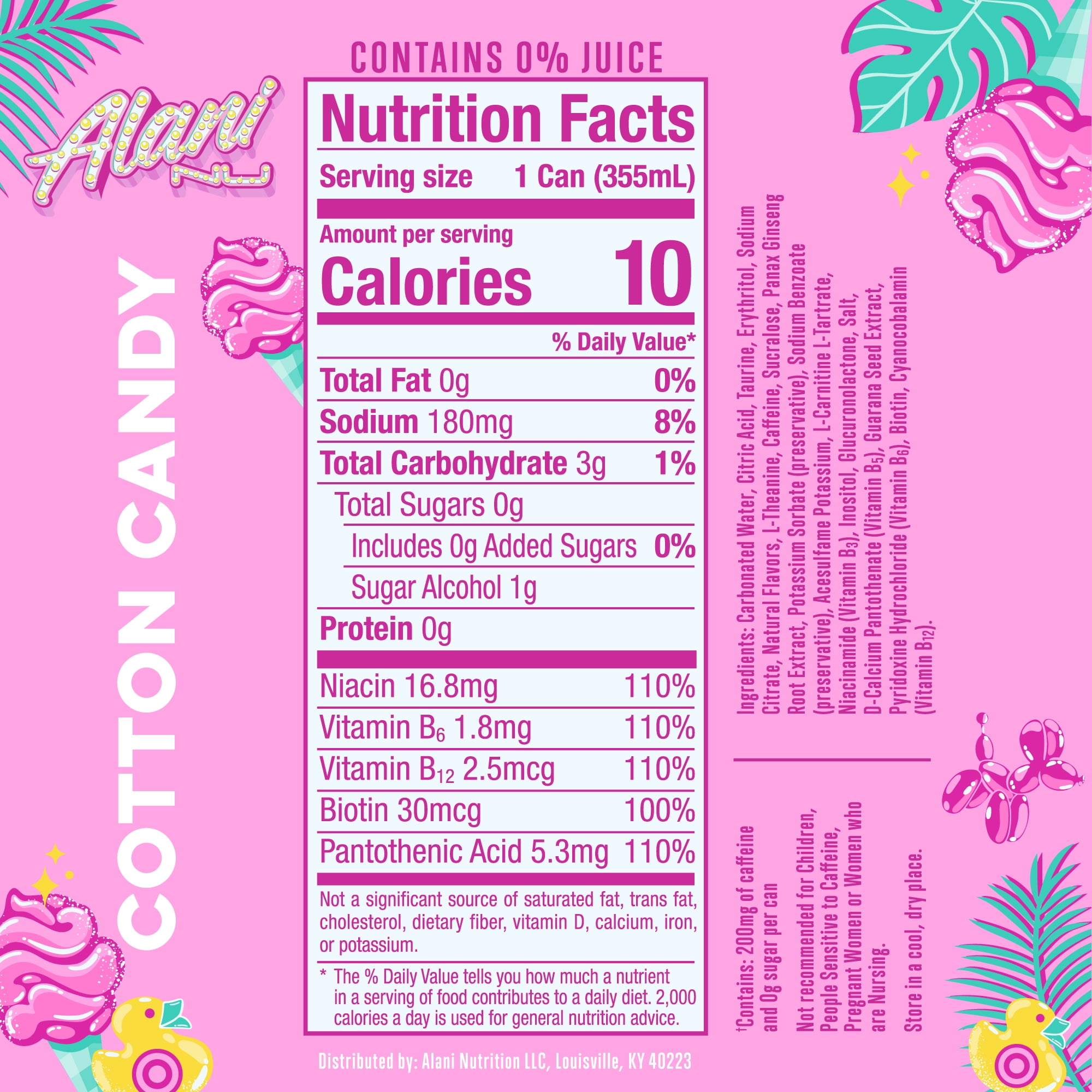Alani Nu, Cotton Candy, 12 fl oz, Single Can