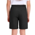 thumbnail image 4 of Bainana Shorts For Girls Child Solid Color Elastic Waist Straight Leg Shorty Breathable Casual Little Girls School Casual Wear Basic Short Black Size 9-10 Years, 4 of 8