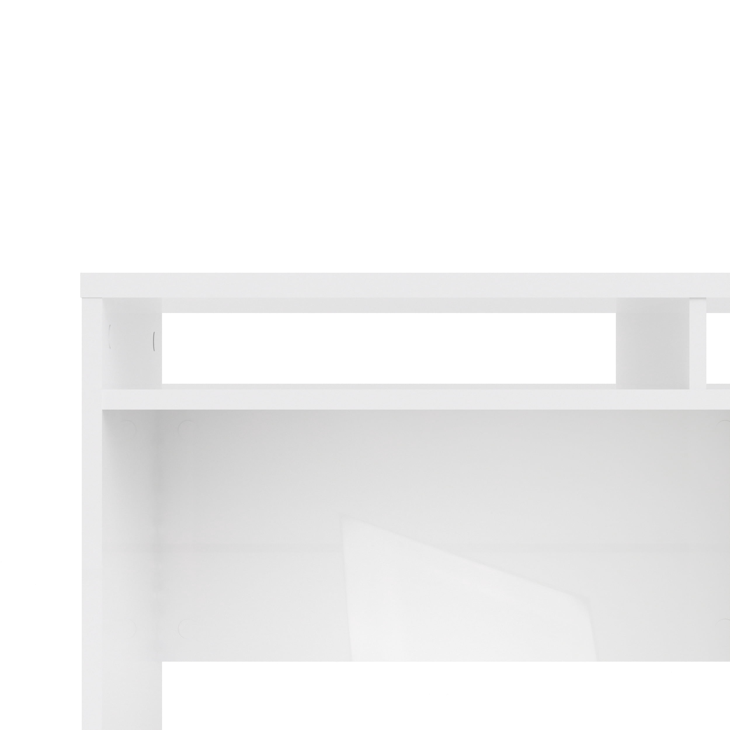 Willis 1 Drawer, 1 Door Desk, White High Gloss