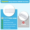 thumbnail image 2 of Blueek 4 PCS Pool Hose Set - 1.25 Inch Diameter 39-Inch LongReplacement Hoses for Above Ground Pumps - Durable Leak-Proof Pool Filter Accessories,White, 2 of 9