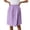 Purple, variant on IWRICH Women's Casual Skorts High Waist Summer Linen Knee Length Shorts Solid Tennis Golf Beach Loose Trendy Skirt with Pockets XL