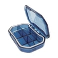 thumbnail image 1 of Maytalsory Travel Pill Organizer with Divider Small Pill Container pill box has separate for Bag Purse Pocket BlueRectangle, 1 of 6
