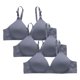 thumbnail image 2 of Puntoco Sujetadores cómodos para mujer, estilo sin aros de acero, estampados, con botones en el medio, transpirables, para uso diario, 2 of 4