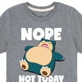 thumbnail image 3 of Pokémon - Nope Not Today Snorlax - Youth Short Sleeve Graphic T-Shirt, 3 of 5