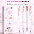 thumbnail image 5 of 8 Pcs Coquette Pink Bear Mechanical Pencils Cute Cartoon Mechanical Pencil Kawaii Pencils Pencil for  Women Office Home Suppies, 5 of 7