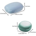 thumbnail image 2 of 2 Pcs Travel Soap Case, Plastic Soap Box Travel Soap Dish with Lid Container Soap Dish Portable Soap Holder Leakproof for Travel Hiking Family Shower Bathroom School Gym (blue), 2 of 4