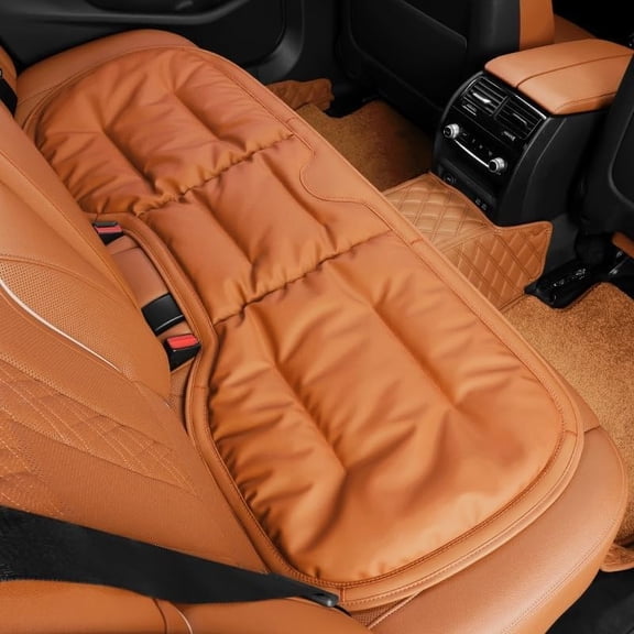 2026 New Skin-Friendly & Dirt-Repellent Leather Seat Cushions Easy-Clean Leather Seat Cushions for Car Front & Rear Seats for Protection(B,Rear Seat Cushion – Passenger Area)