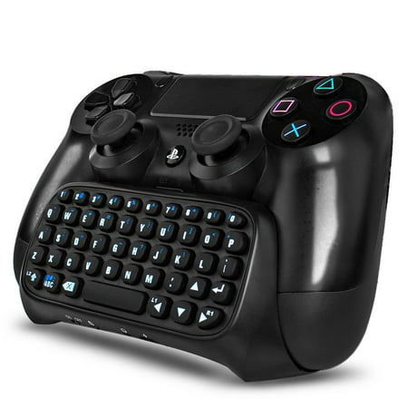 PS4 Wireless Mini Bluetooth Keyboard - Keypad Gamepad Joystick Text Messager Chatpad Adapter for Sony Playstation 4 PS4 Gaming Controller Black [Playstation