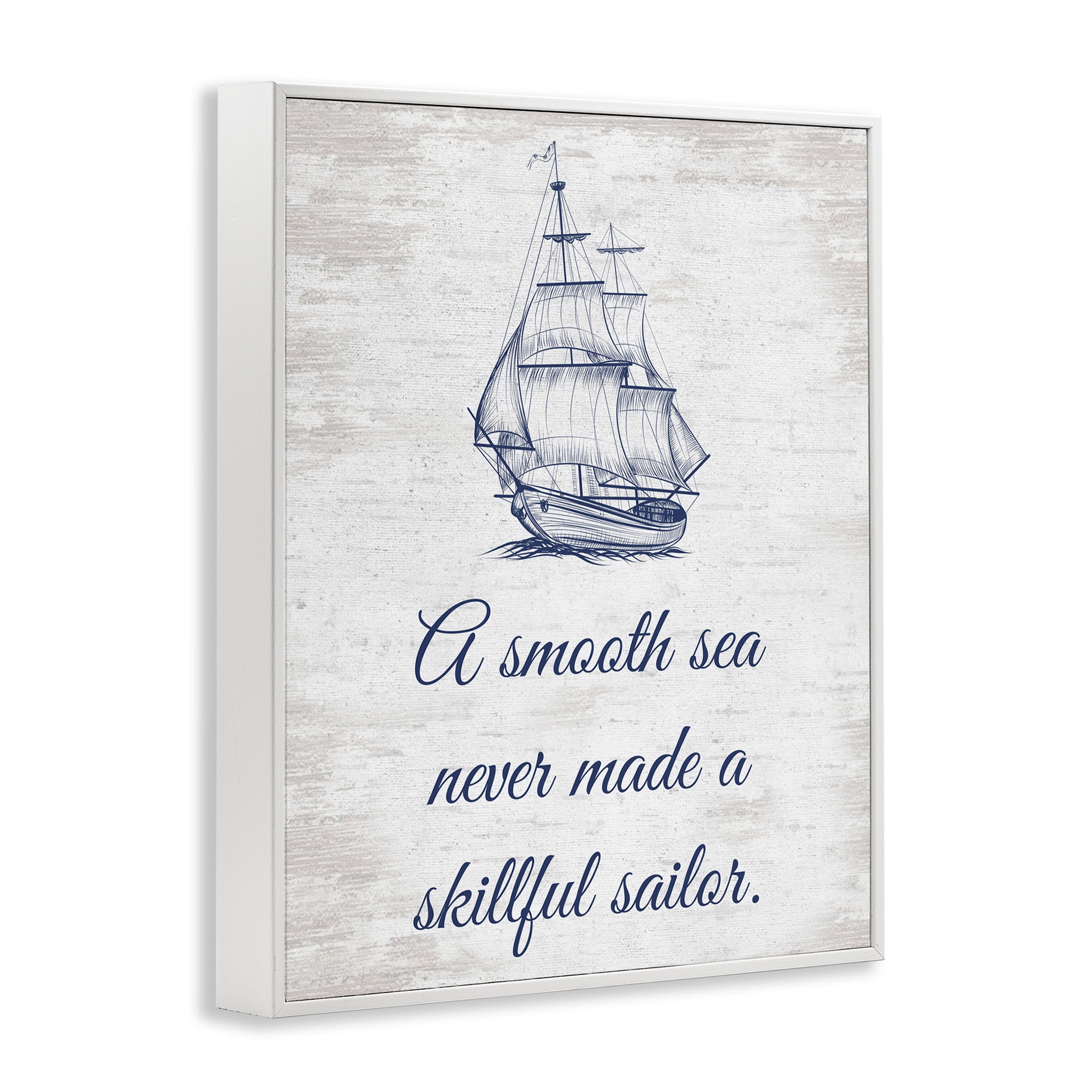 Stupell Industries Inspiring Skillful Sailor Transportation Painting White Framed Art Print Wall Art, 24 x 30