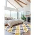 thumbnail image 2 of Moroccan Area Rug for Bedroom 5x7 Ft Yellow Gray Geometric Retro Super Soft fuzzy Throw Rug Non-Slip Fluffy Plush Indoor Floor Carpet for Living Room Nursery Home Decor, 2 of 8