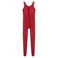 thumbnail image 6 of TiaoBug Womens Oil Sleeveless Bodycon Jumpsuit Sheer Full Body Sport Bodysuit Bodystocking Tight Swimsuit Burgundy XL, 6 of 7