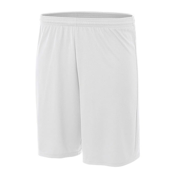 A4 Power Mesh Practice Short For Men in White | N5378