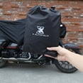 thumbnail image 5 of Unique Bargains 210T Motorcycle Half Cover Outdoor Waterproof Rain Dust UV Protection Black L, 5 of 7