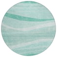 thumbnail image 2 of Addison Rugs Chantille Indoor/Outdoor Transitional Swirls Aqua Washable Round Rug, 8' x 8', 2 of 6