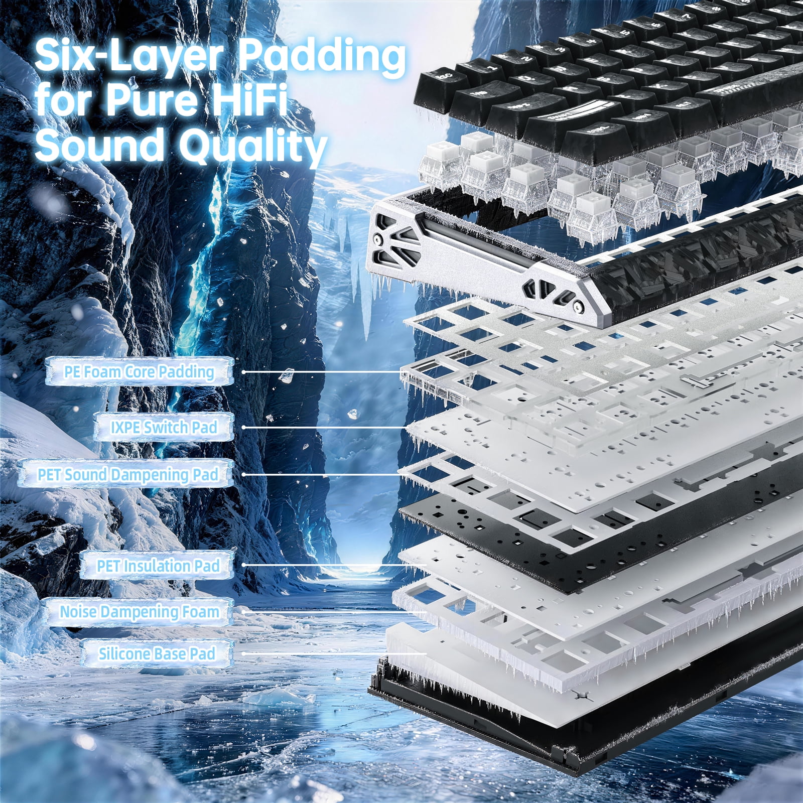 ATTACK SHARK R68 HE 8KHz RGB Gaming Corded Electric Computer Keyboard, Ink Black