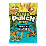 Sour Punch Bites, Tropical Blends Chewy Candy, 5oz Bag