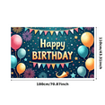 thumbnail image 3 of Yatrandify Colorful Balloons Happy Birthday Banner Decorative Design Party Backdrop Celebration Banner for Birthday Party Kids Event Photo Shoot, 3 of 8