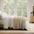 thumbnail image 2 of EVERGRACE Modern Checkered Chenille Throw Blanket, Soft Cozy Plaid Knitted Blanket for Sofa & Couch, Decorative Knit Throw for Bed and Living Room, Sand Dune, 60" x 80", 2 of 8