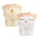 thumbnail image 1 of 2 macetas modernas con diseño de animales y orificio de drenaje para arreglos florales y portalápices. gatito y oso, 1 of 9