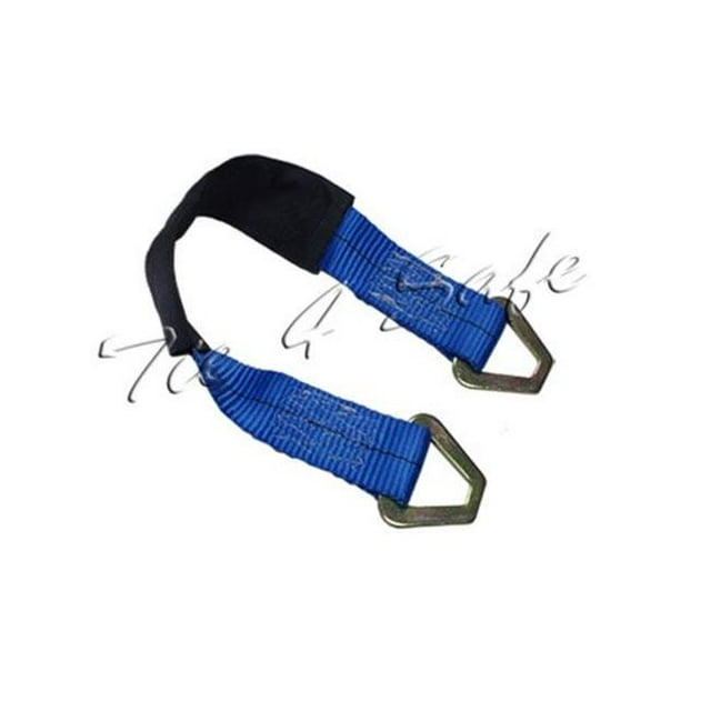 2 x 18 Po. Sangles d'Axe avec Manchon Abrasif & Anneau Delta, Bleu - 2 Pcs
