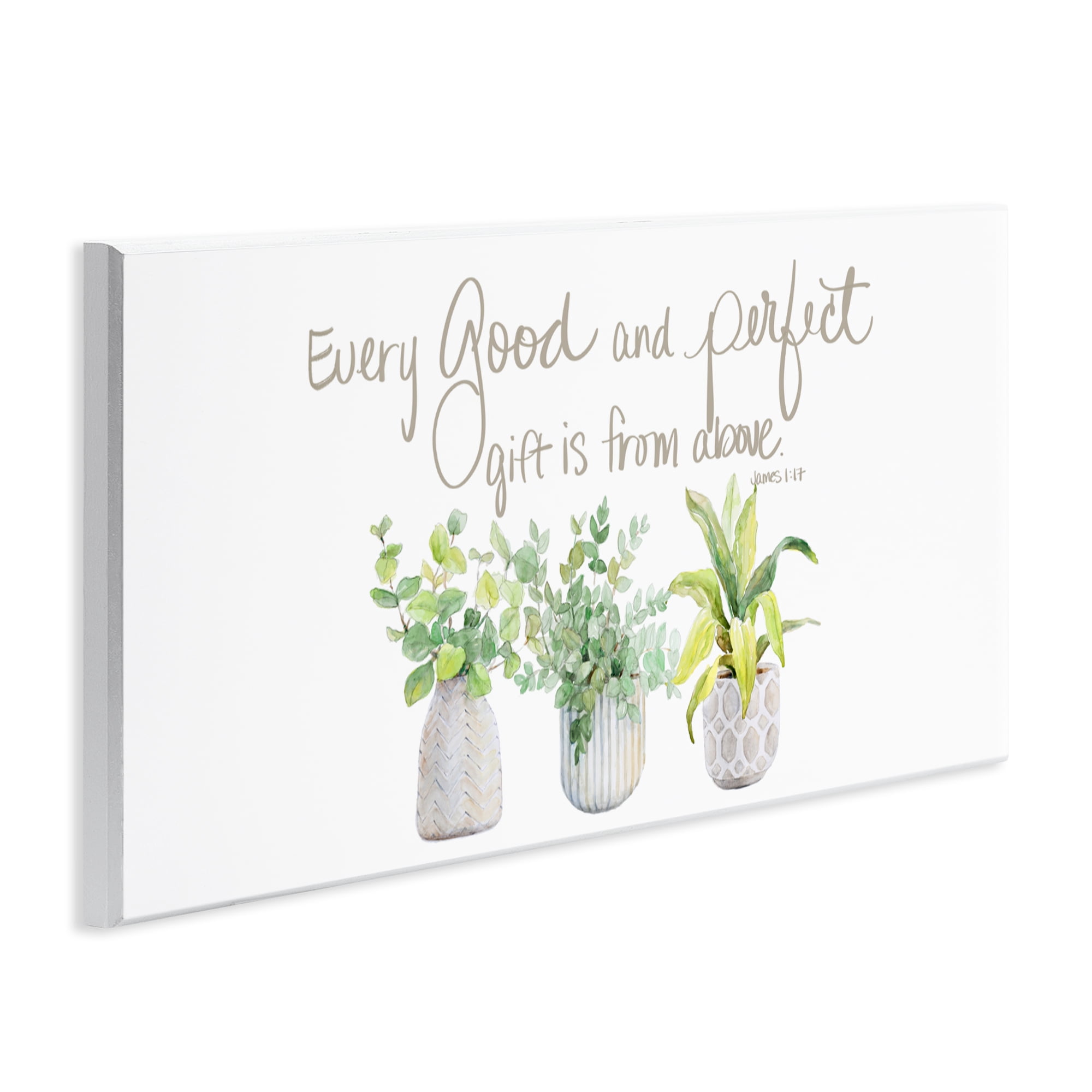 Stupell Industries Every Good & Perfect Gift Wall Plaque Art, design by Lanie Loreth