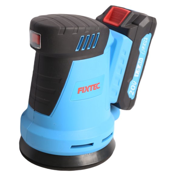 Fixtec 20V Cordless Random Orbit Sander with (1) 1.5Ah Battery, 1Hr Charger