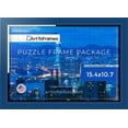thumbnail image 2 of ArtToFrames 15.4x10.7 Inch - 39x27 CM Blue Puzzle Frame for 300 piece Puzzles.1.00 Inch Custom Wood Puzzle Frames, Blue - Comes with Regular Glass, 2 of 5
