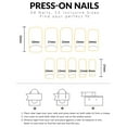 thumbnail image 6 of NEWSPIED 24 Pcs Butterfly Press on Nails White French Tips Fake Nails Rhinestone Long Nails Tips Coffin False Nails Butterflies Charms Acrylic Nails Glitter Full Cover Glue on Nails for Women, 6 of 6