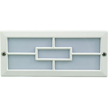 

Dabmar Lighting LV636-W Cast Aluminum Recessed Brick Step & Wall Light White - 4 x 9.13 x 3.25 in.