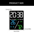 thumbnail image 5 of Tizuqe Digital Hygrometer Digital Clock for Home Offices Alarm Clock and Colorful Display for Everyday Use, 5 of 13