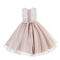 thumbnail image 2 of Ekidsbridal Girl Bridesmaid Flower Girl Dress - Corset Back Floral Lace Organza 186-A (Size: M-10), 2 of 3