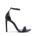 thumbnail image 3 of Steve Madden Brandie Black Rounded Open Toe Ankle Strap Stiletto Heeled Sandals (Black, 11), 3 of 4