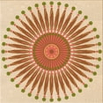 thumbnail image 1 of Ahgly Company Machine Washable Indoor Square Transitional Khaki Gold Area Rugs, 4' Square, 1 of 7