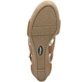thumbnail image 4 of DR SCHOLLS Womens Brown Snake Embossed 1" Platform Studded Side Goring Arch Support T-Strap Adjustable Barton Round Toe Wedge Buckle Sandals 11 M, 4 of 4
