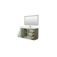 thumbnail image 2 of 60 Inch Single Bathroom Vanity Light Green with White Marble Top & Mirror, 2 of 6