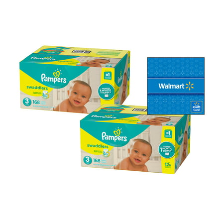 [Buy 2, Get $20 Gift Card] Pampers Swaddlers Diapers Size 3, 168 Count (Total 336